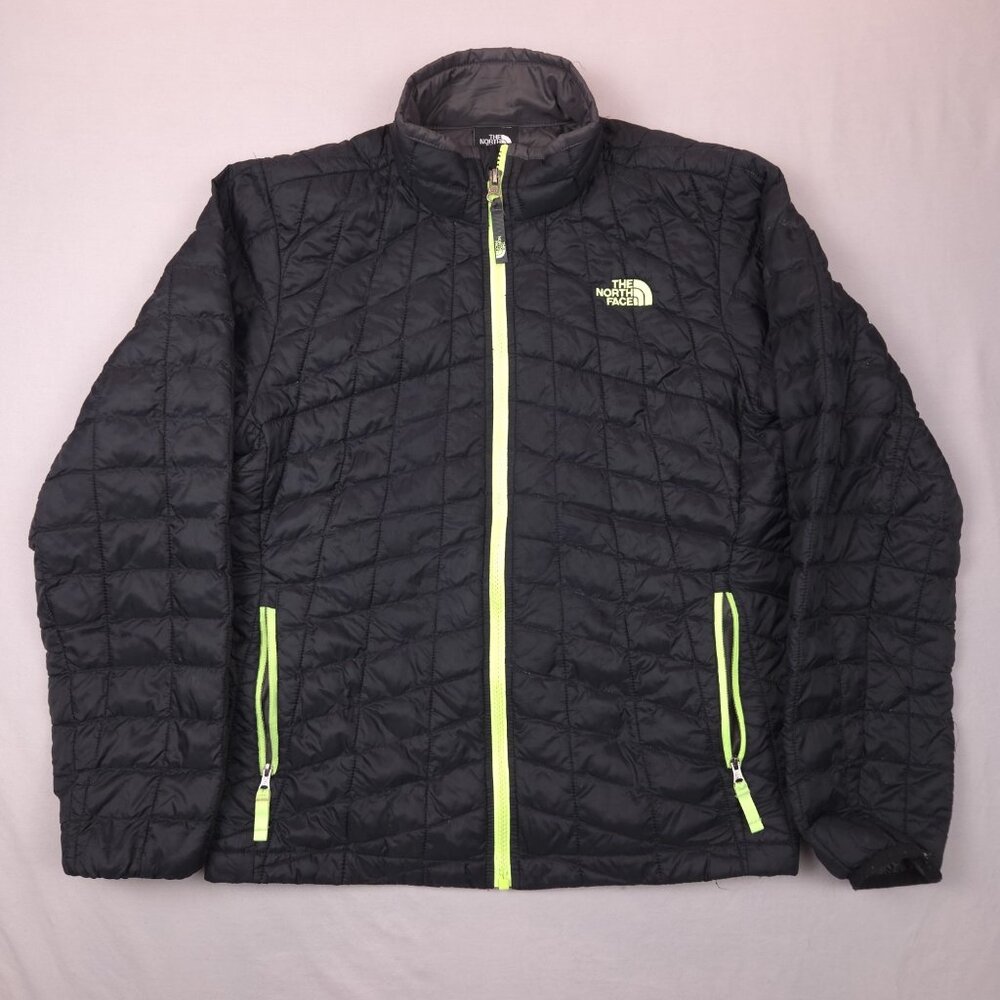 The North Face Thermoball Jacket Youth Boys Large Quilted Puffer 14/16 Black‎